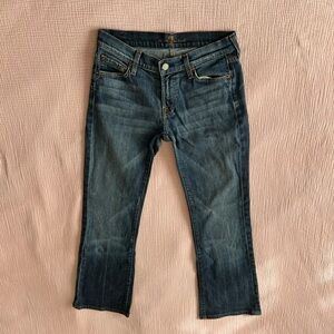 Women’s 7 For All Mankind Boot Cut Blue Denim Jeans EUC 28” waist